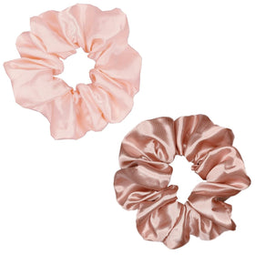 Sufermoe satin silk hair scrunchies in use during yoga