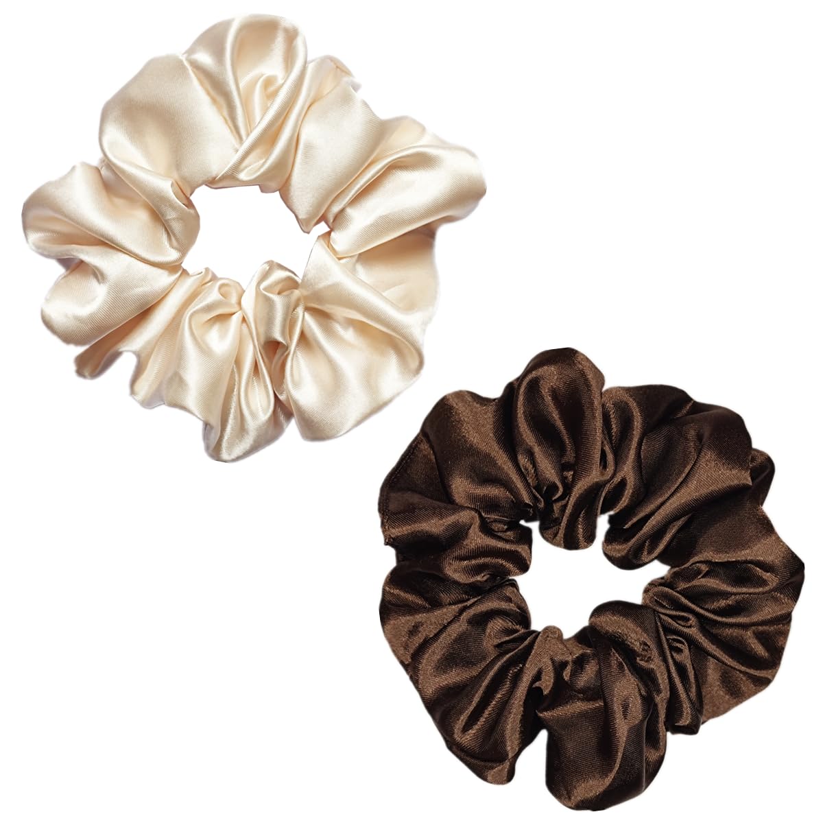 Sufermoe satin silk hair scrunchies in various hairstyles