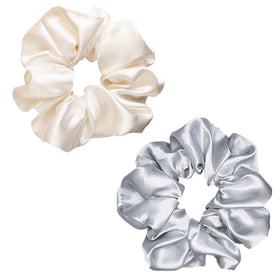 Sufermoe satin silk hair scrunchies with different outfit matches
