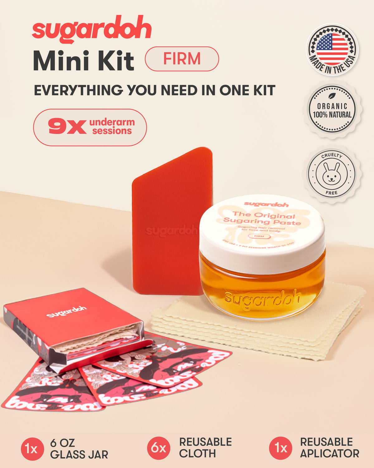 SUGARDOH Sugar Waxing Kit reusable applicator