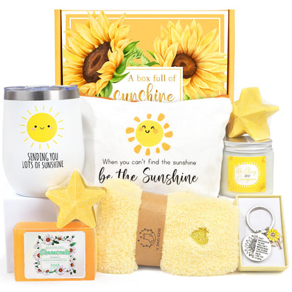 Suhctuptx Get Well Soon Gift Basket front view with contents displayed