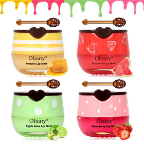 Sulily Bee Lip Balm set with four colourful jars and applicators