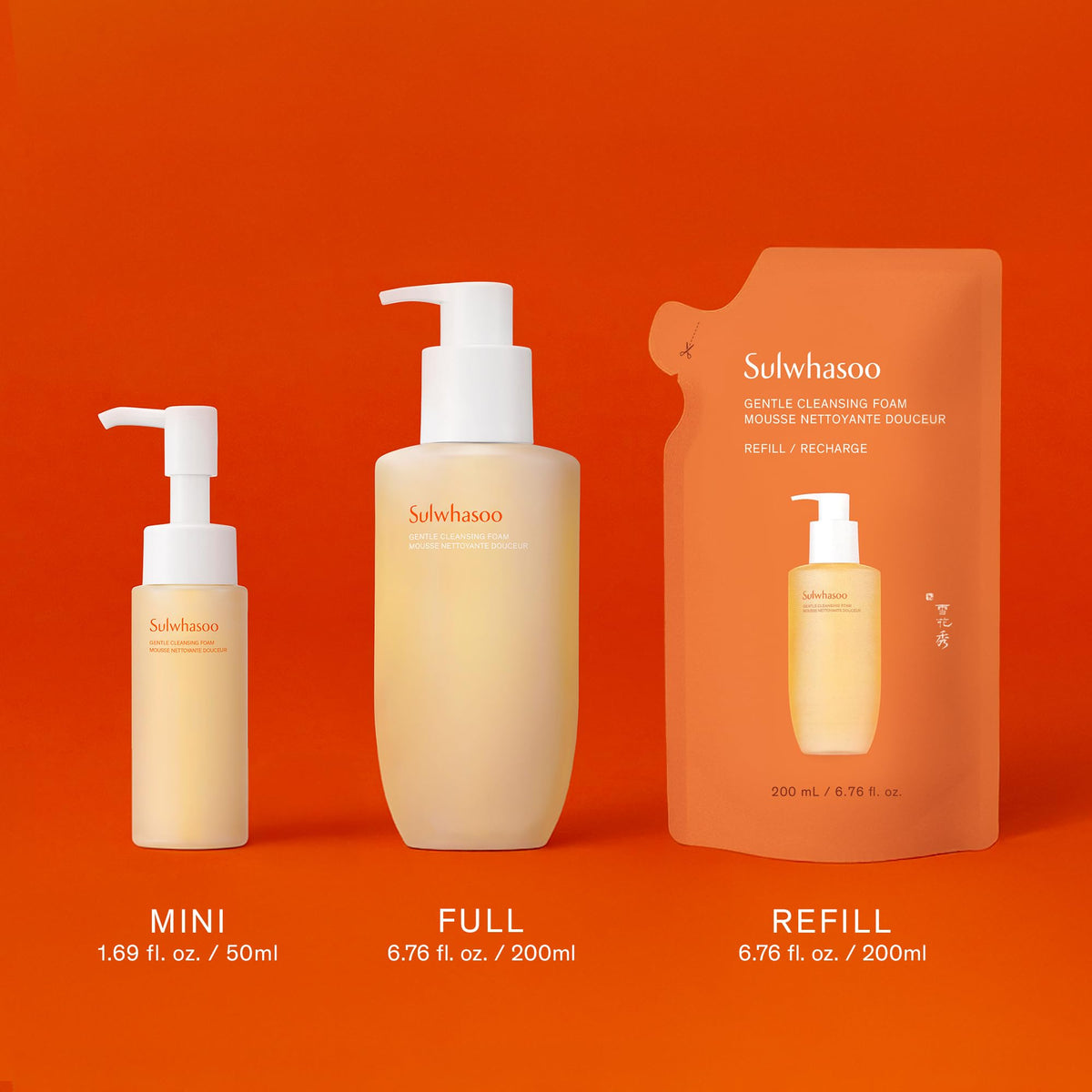 Sulwhasoo Gentle Cleansing Foam with water splash