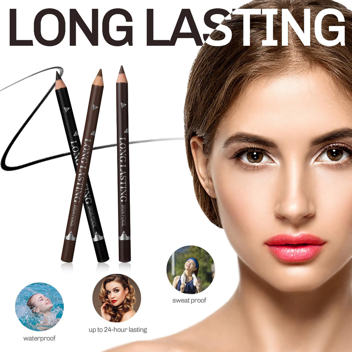 SUMEITANG eyebrow pencil application on model