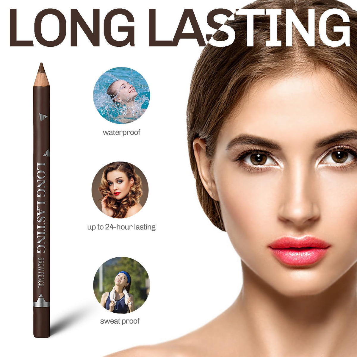 SUMEITANG eyebrow pencil in Brown, side view
