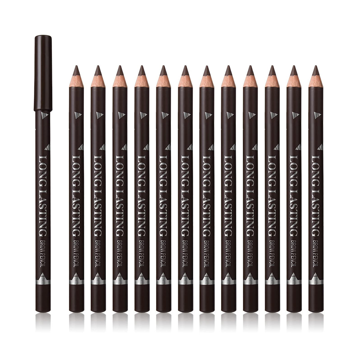 SUMEITANG Eyebrow Pencil Set 12 Pcs dark brown front view