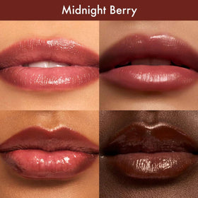 Summer Fridays Dream Lip Oil Midnight Berry on lips