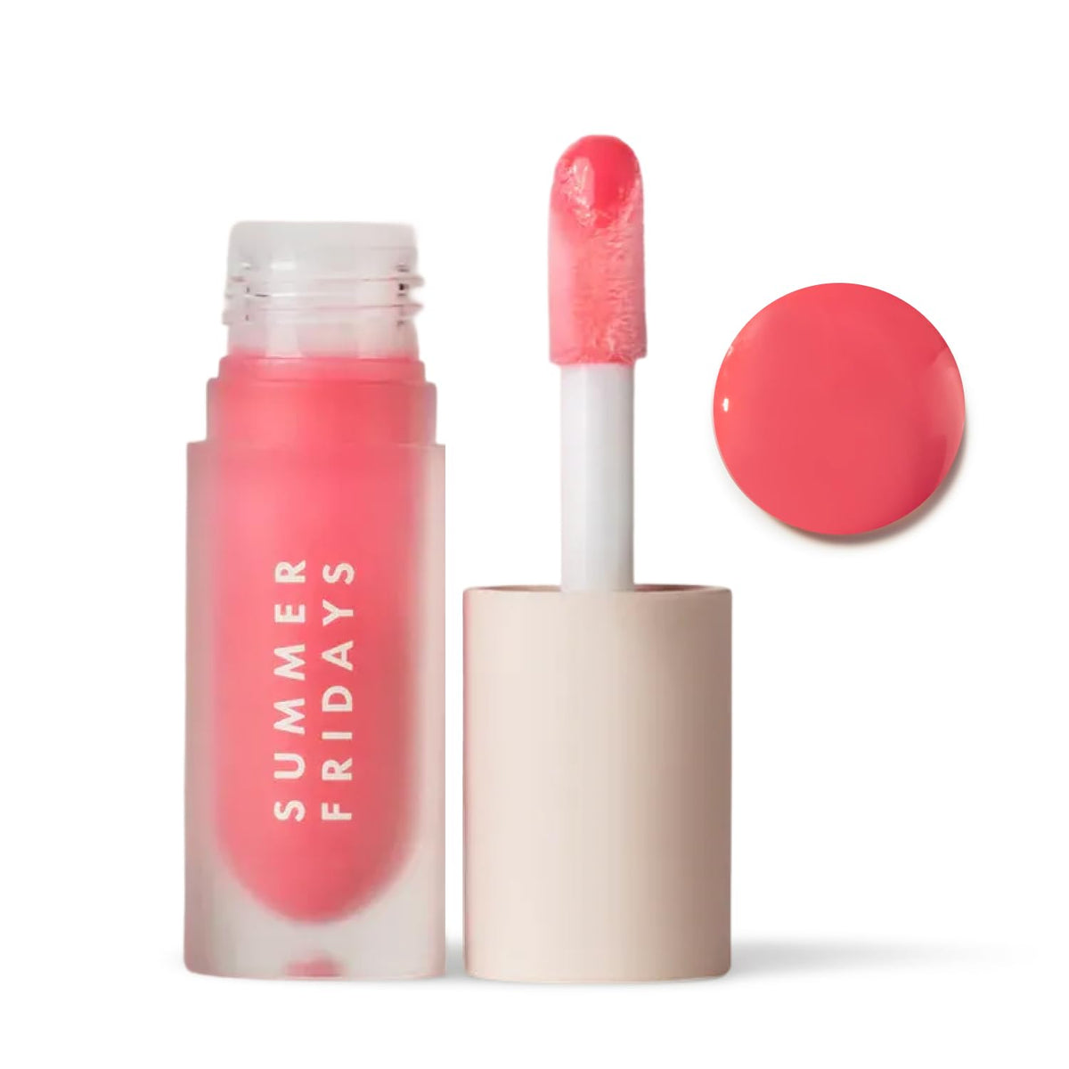 Summer Fridays Dream Lip Oil Pink Cloud front view