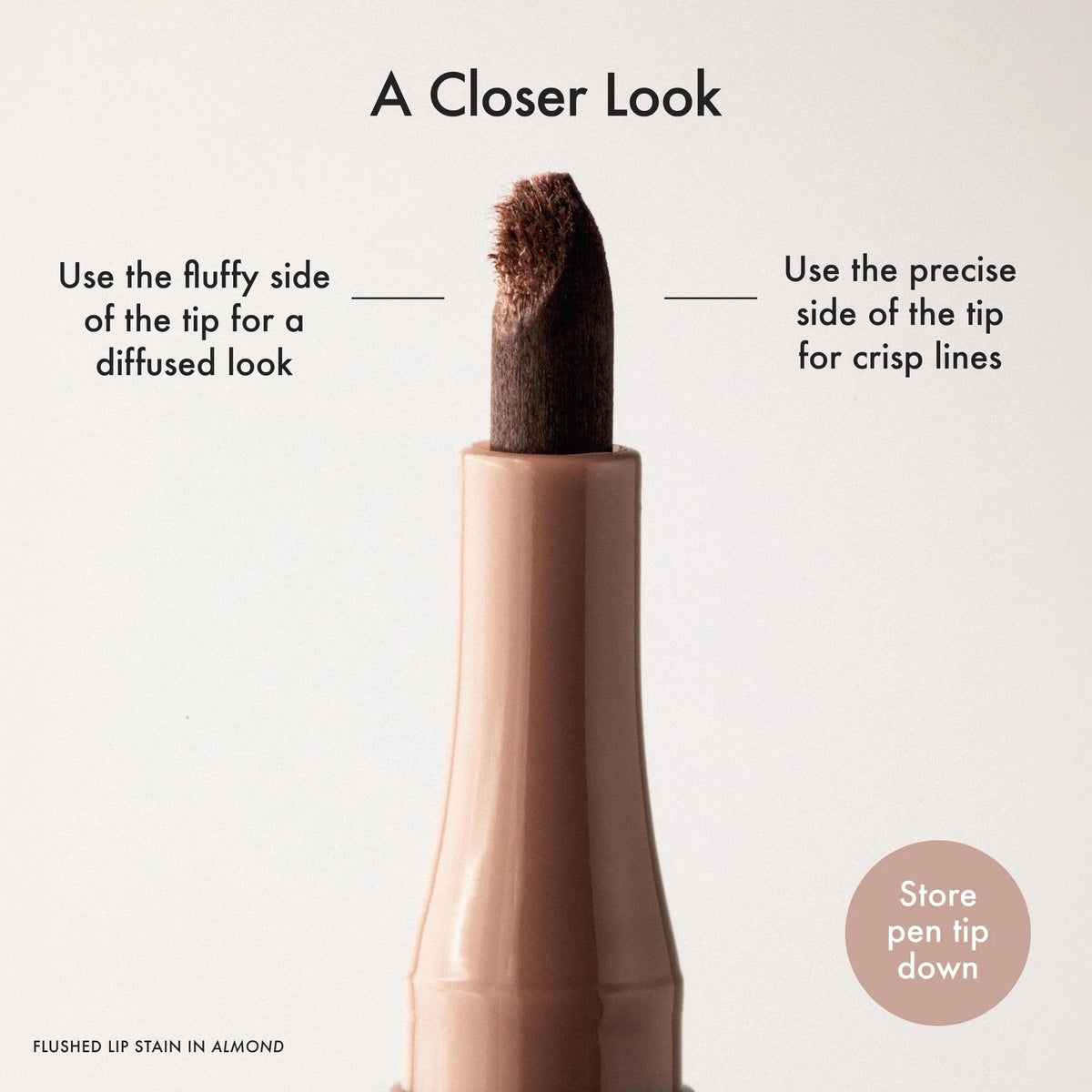 Summer Fridays Flushed Lip Stain Almond 9g in a makeup bag