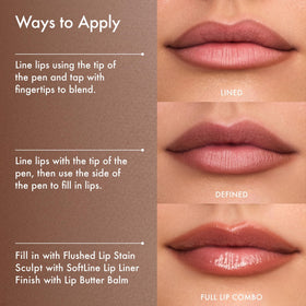 Summer Fridays Flushed Lip Stain Almond 9g on a vanity