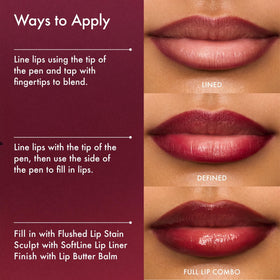 Summer Fridays Flushed Lip Stain Rosette on a makeup table