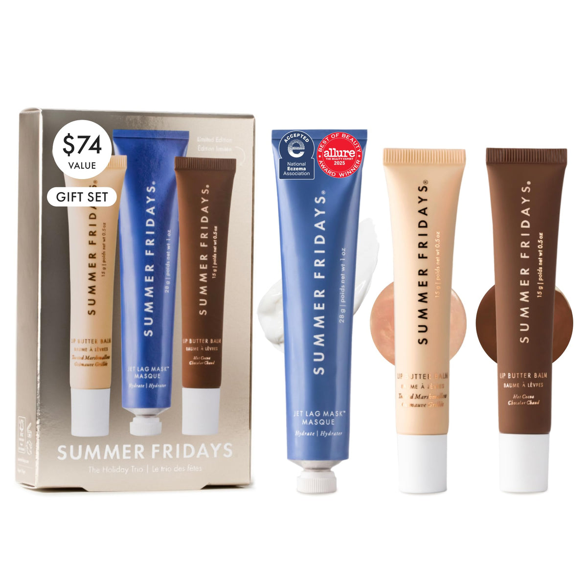 Summer Fridays Hydration Trio packaging front view