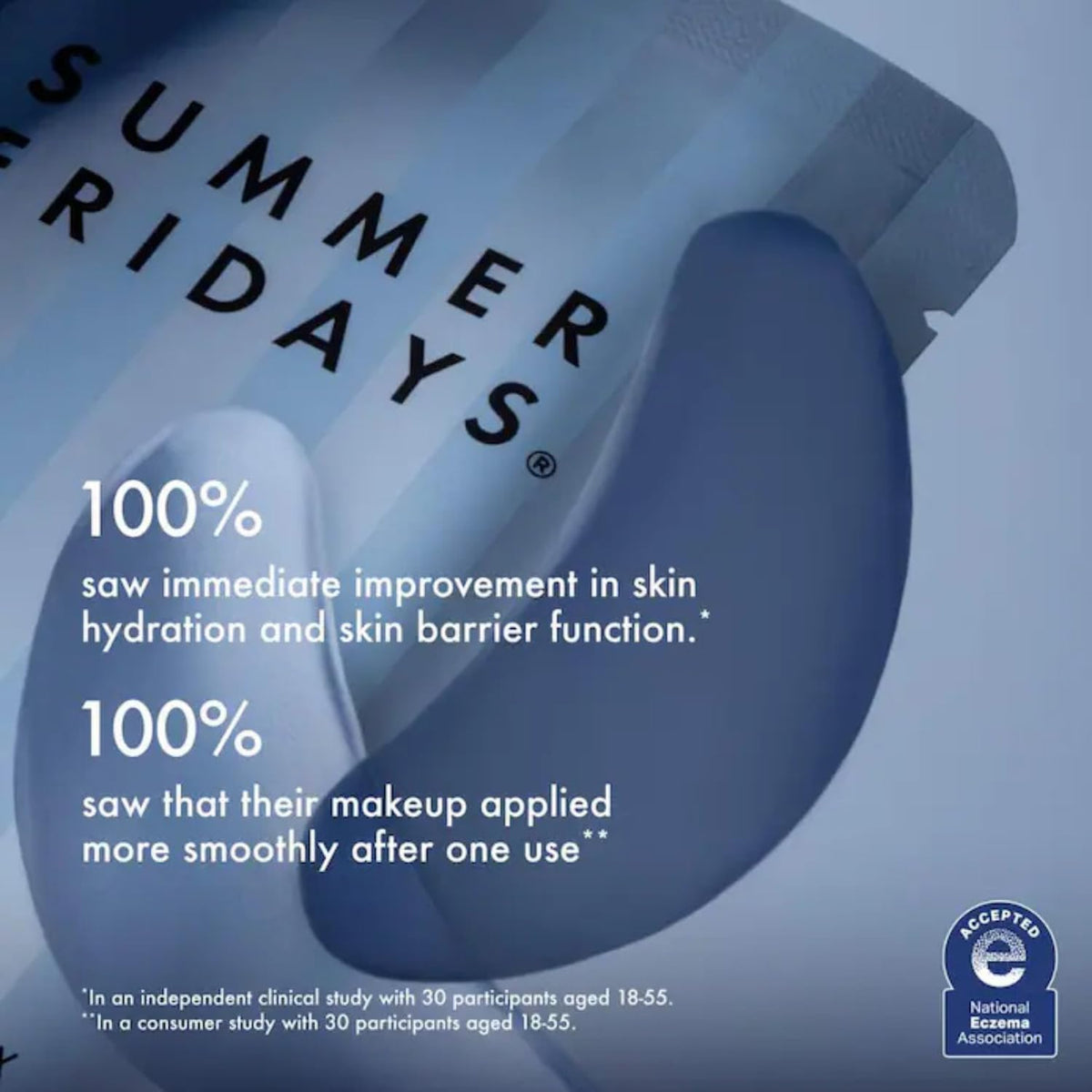 Summer Fridays Jet Lag Hydrating Eye Patches in a travel setting