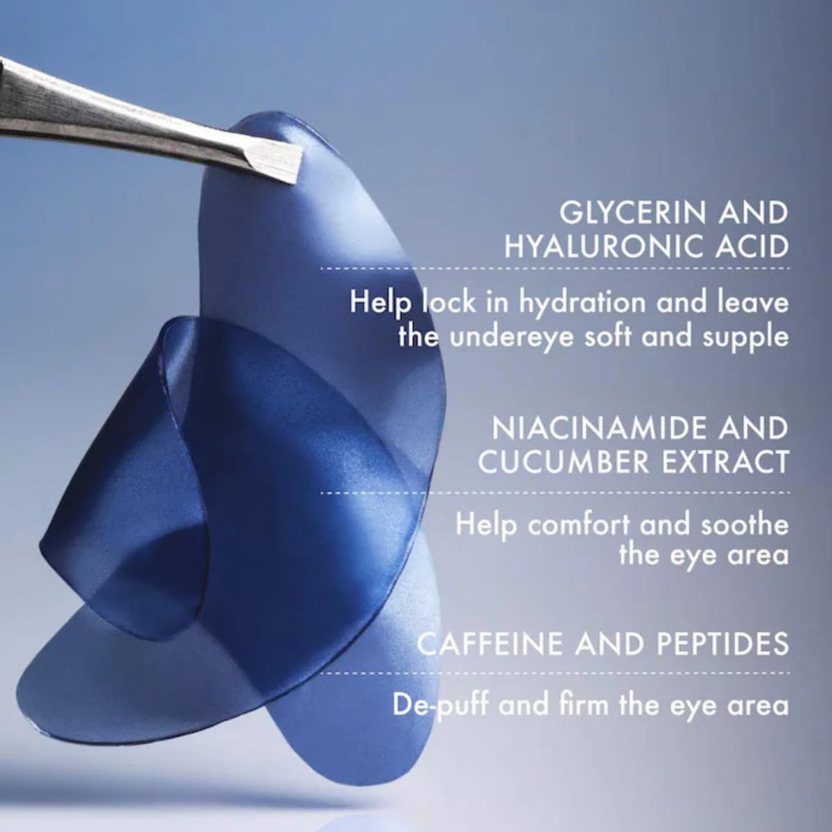 Summer Fridays Jet Lag Hydrating Eye Patches in use on a model