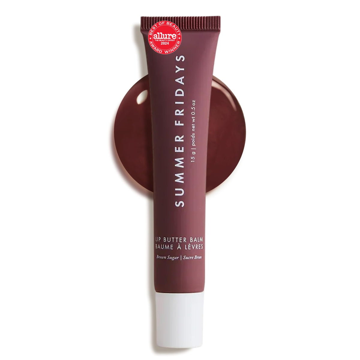 Summer Fridays Lip Butter Balm front view with brown sugar colour