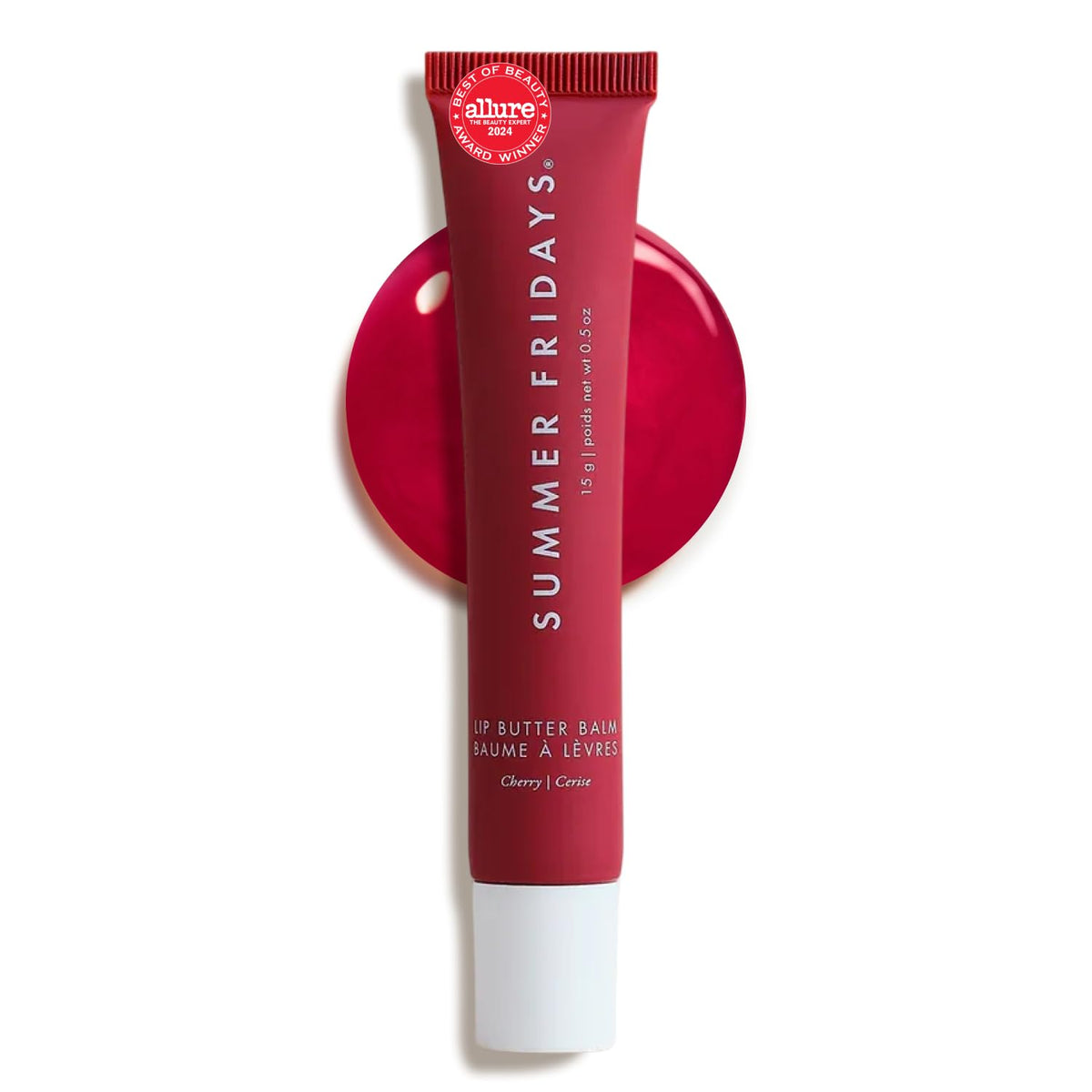 Summer Fridays Lip Butter Balm front view with cherry flavour