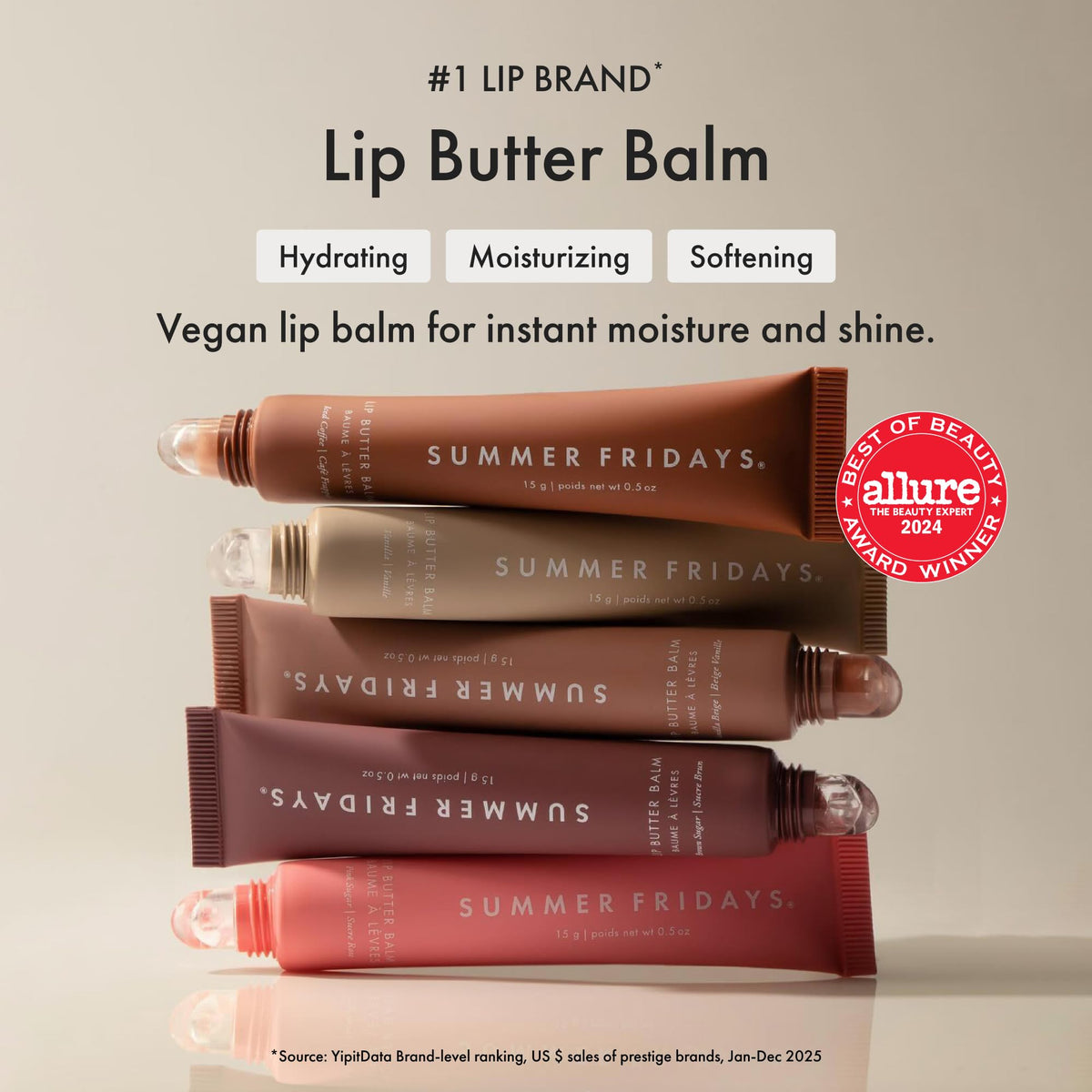 Summer Fridays Lip Butter Balm on a flat surface