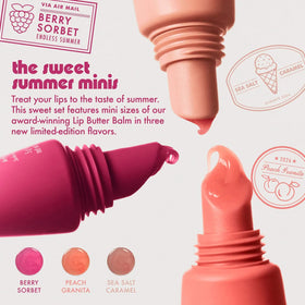 Summer Fridays Sweet Summer Minis Lip Balm Trio open with three balms visible