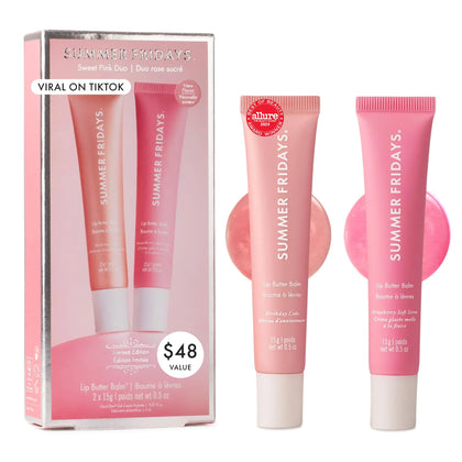 Summer Fridays Tinted Lip Butter Balm Duo Gift Set packaging front view