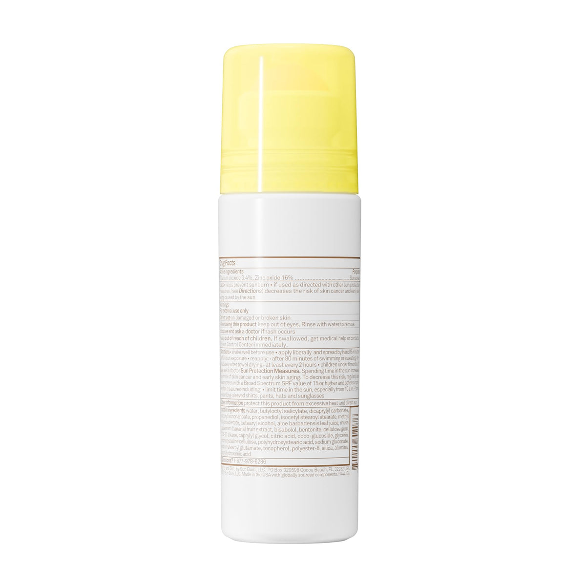 Sun Bum Baby Bum Mineral SPF 50 Roll-On Sunscreen in a beach bag