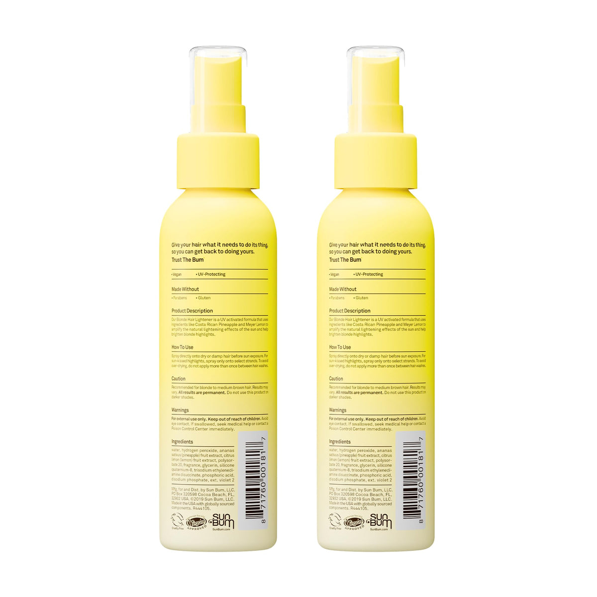 Sun Bum Blonde Hair Lightener application demonstration