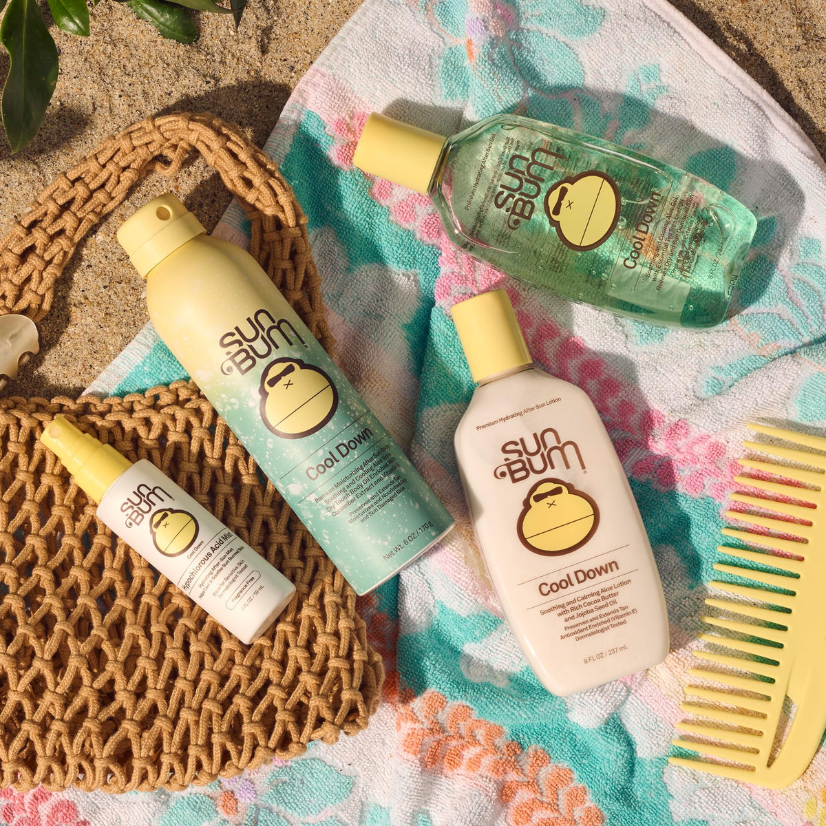 Sun Bum Cool Down Aloe Vera Spray 6 oz with ingredients
