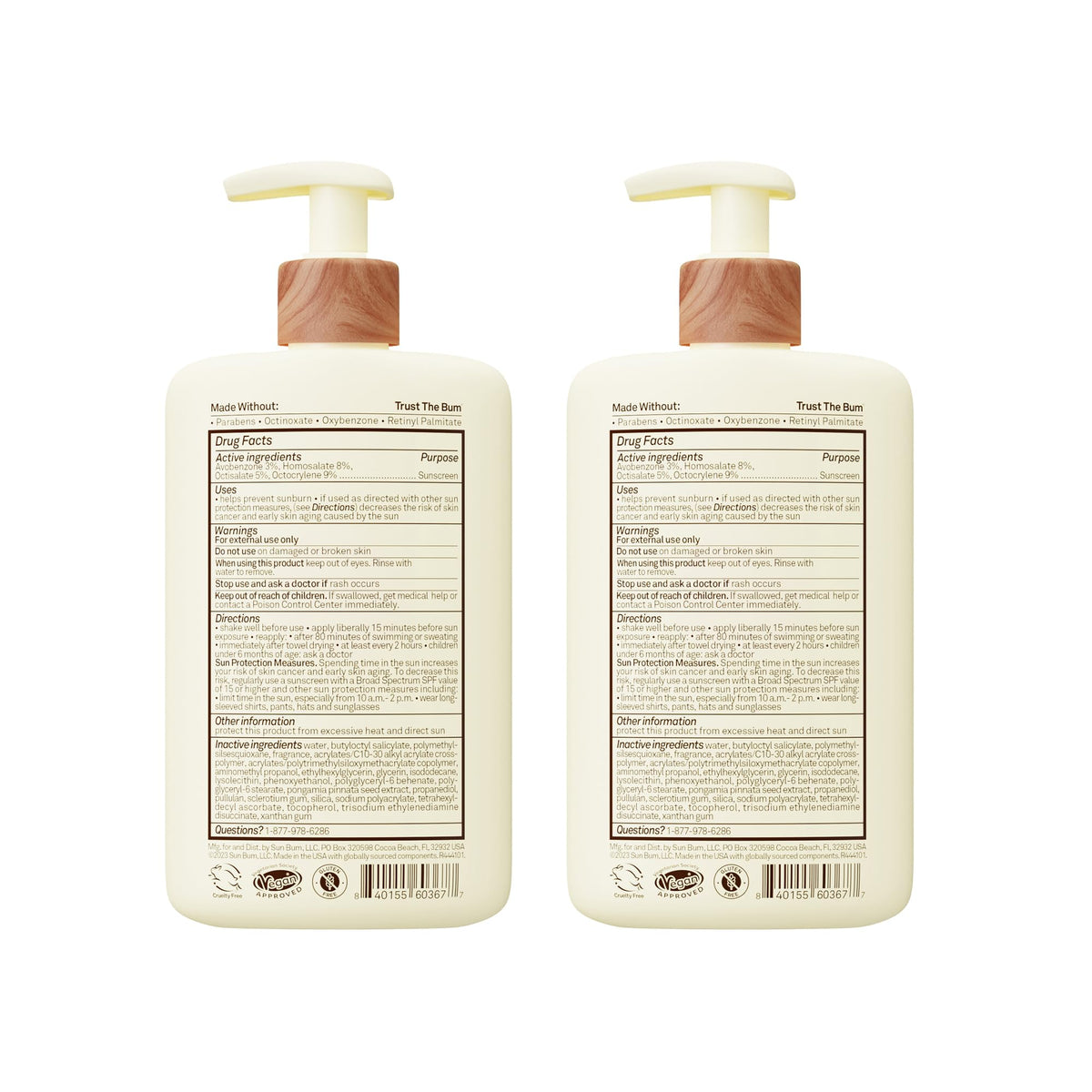 Sun Bum Daily SPF 50 Sunscreen Body Lotion texture on skin