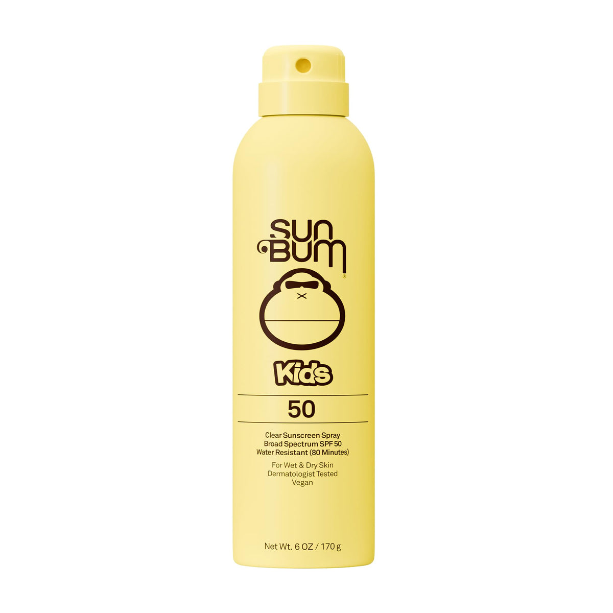 Sun Bum Kids SPF 50 Clear Sunscreen Body Spray front view