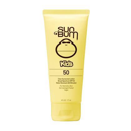 Sun Bum Kids SPF 50 Clear Sunscreen Lotion front view 6 oz