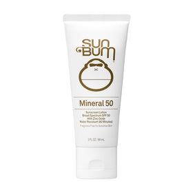 Sun Bum Mineral SPF 50 Sunscreen Body Lotion travel size 3 oz front view