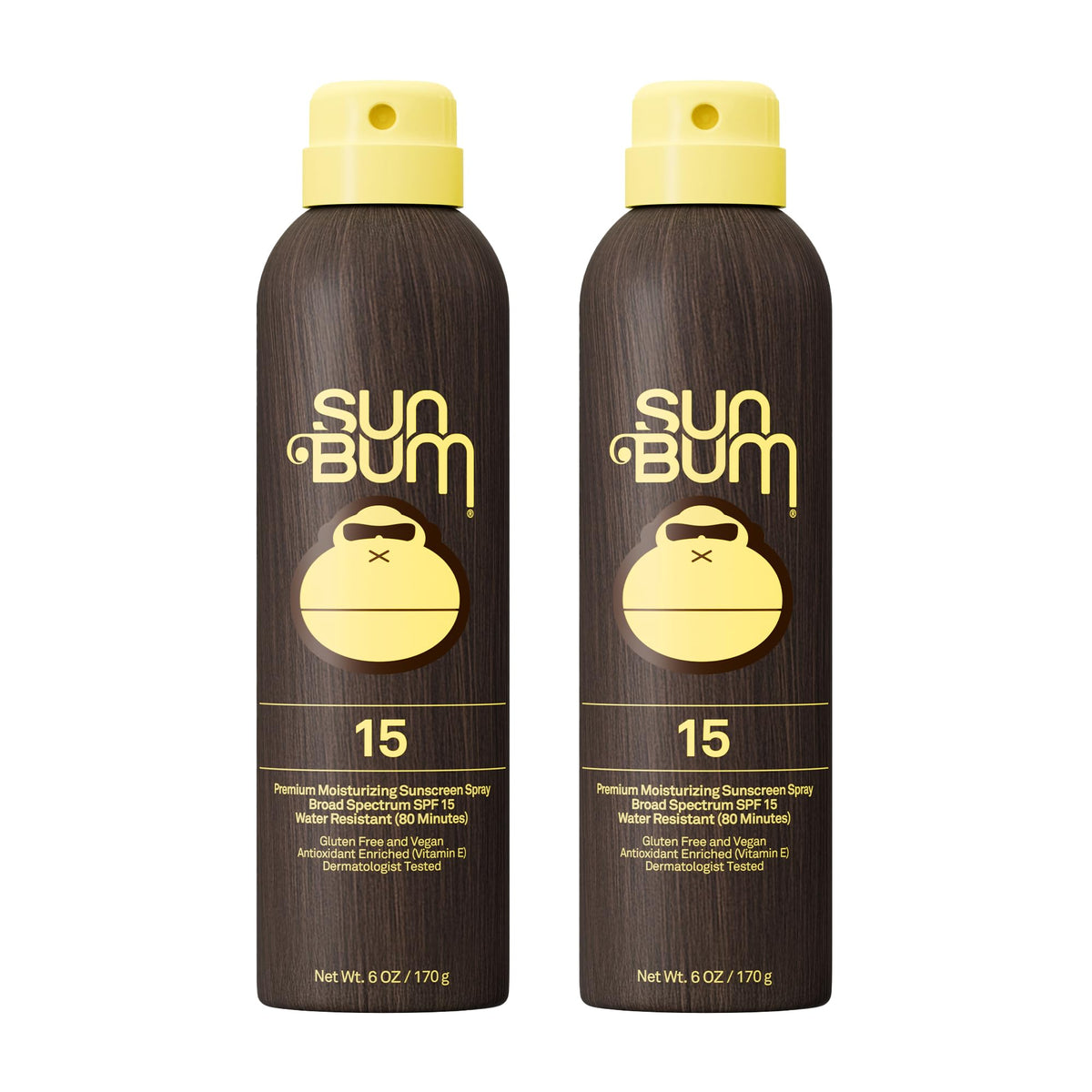 Sun Bum Original SPF 15 Sunscreen Spray front view