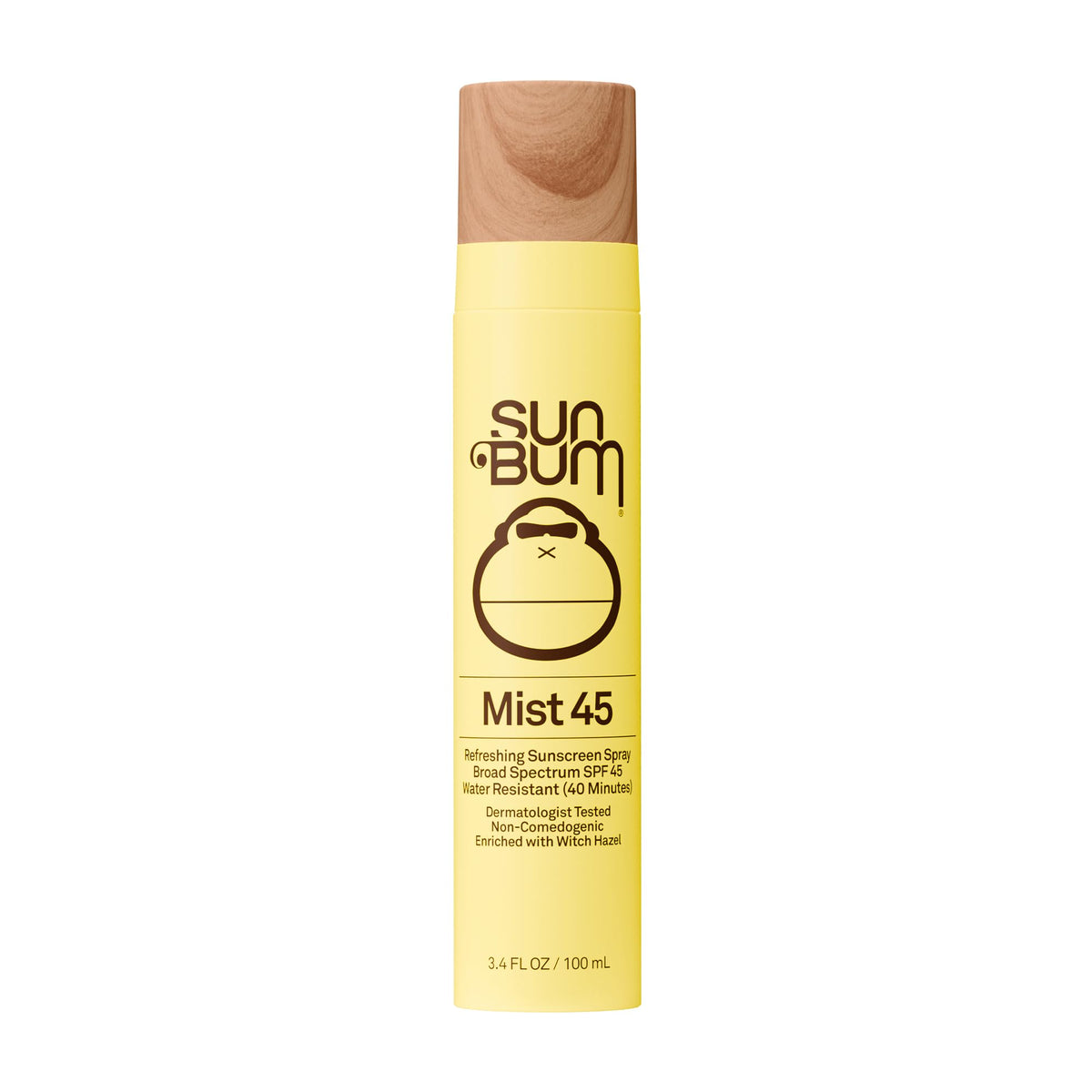 Sun Bum Original SPF 45 Sunscreen Mist travel size front view