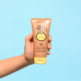 Sun Bum Original SPF 50 lotion tube with product details visible