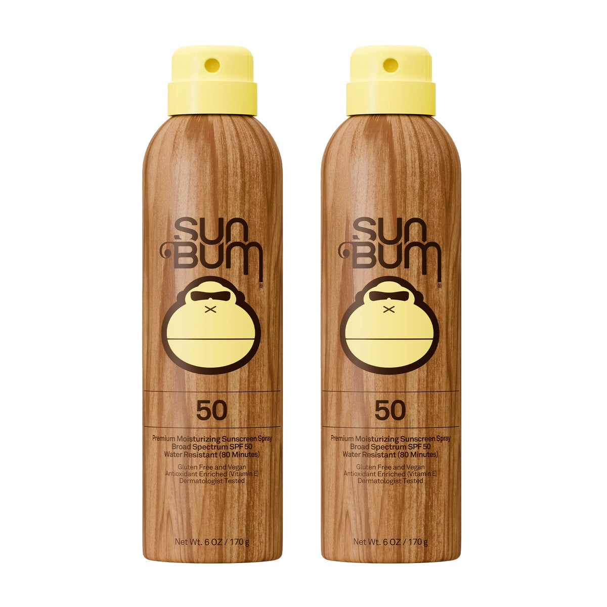 Sun Bum Original SPF 50 Sunscreen Body Spray 6 oz front view
