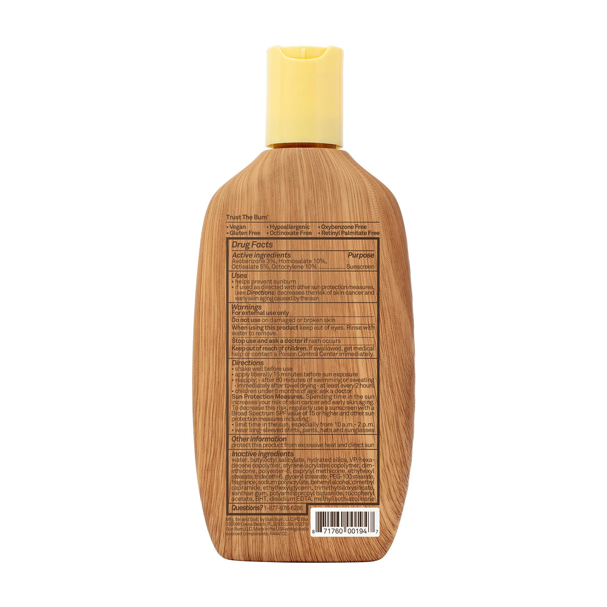 Sun Bum Original SPF 50 Sunscreen Lotion packaging