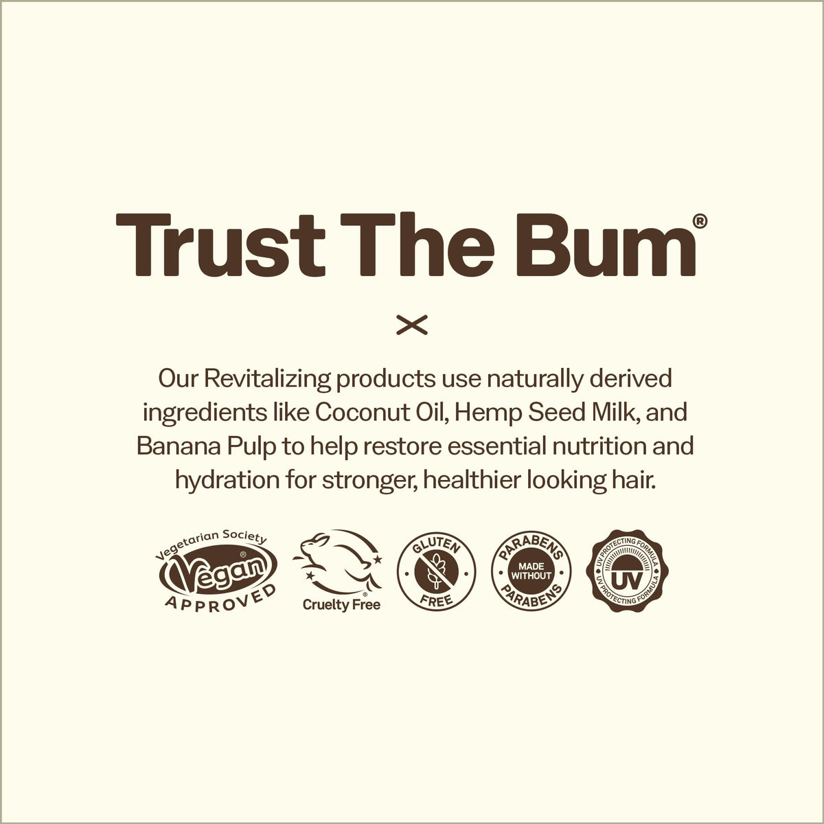 Sun Bum Revitalizing Air Dry Hair Cream 6 oz back view