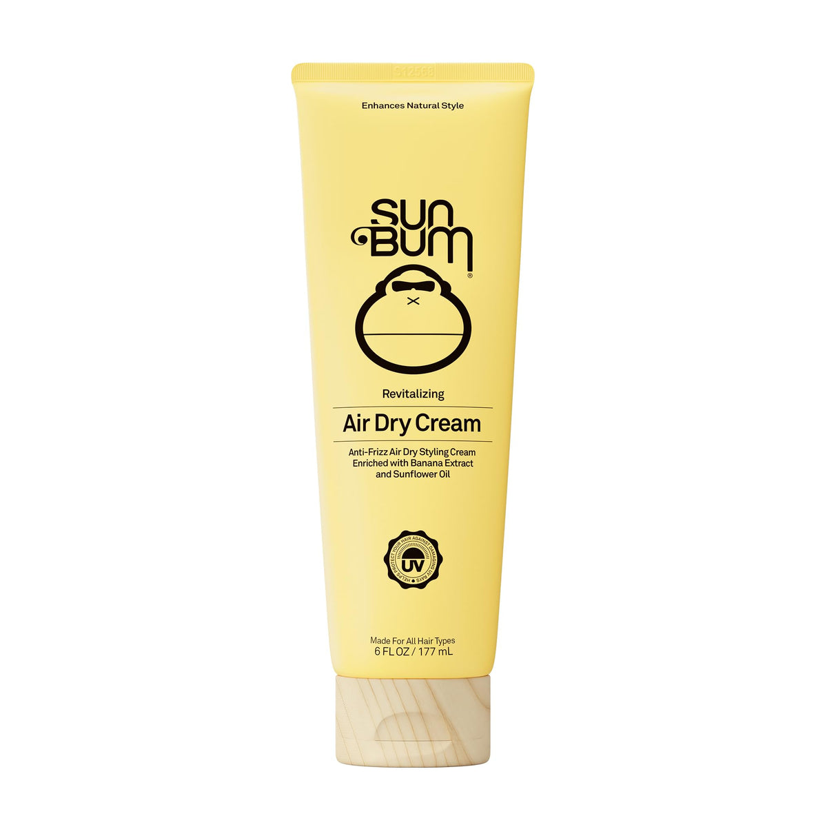 Sun Bum Revitalizing Air Dry Hair Cream 6 oz front view