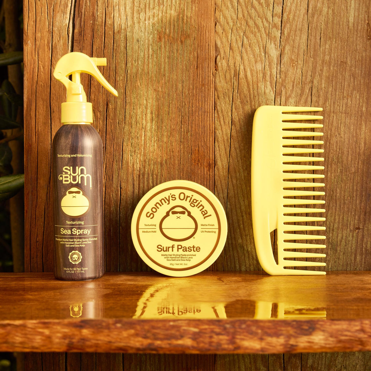 Sun Bum Sonny's Surf Hair Paste in a beach setting