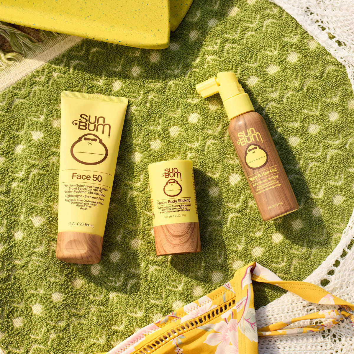 Sun Bum SPF 30 Scalp and Hair Mist Spray 2 oz lifestyle scene