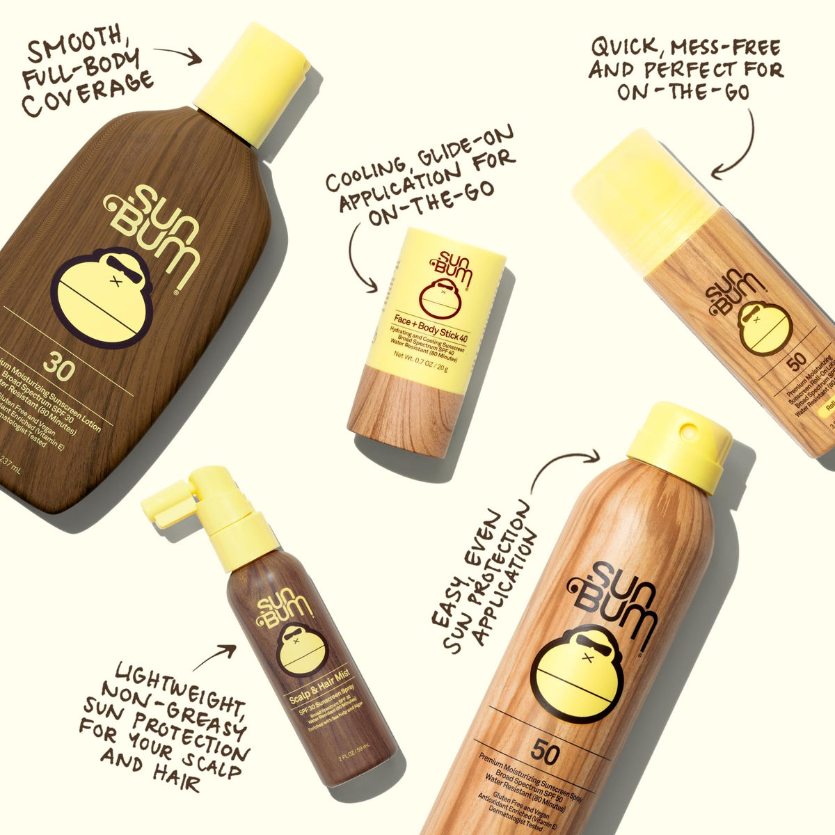Sun Bum sunscreen lotion in beach setting