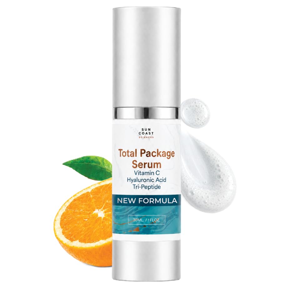 SUN COAST SCIENCES Total Package Serum front view with pump