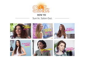Sun In Hair Lightener Spray application on hair