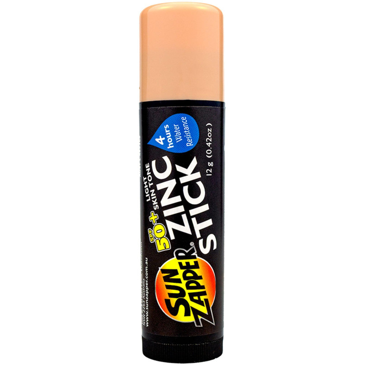Sun Zapper Zinc Oxide Sunscreen Stick SPF 50+ front view