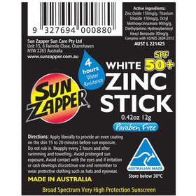 Sun Zapper Zinc Oxide Sunscreen Stick SPF 50+ lifestyle scene at the beach