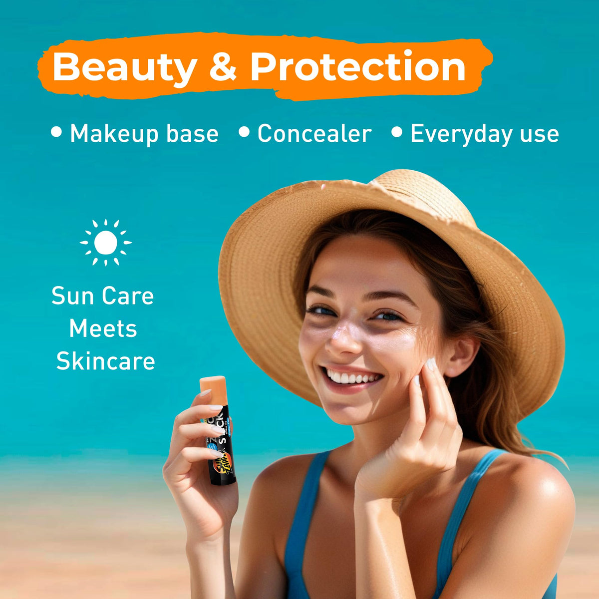 Sun Zapper Zinc Oxide Sunscreen Stick SPF 50+ packaging