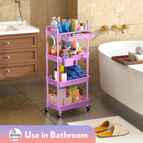 SUNALLY Makeup Cart on a countertop with cosmetics