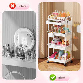 SUNALLY Makeup Cart Organizer in a bathroom setting