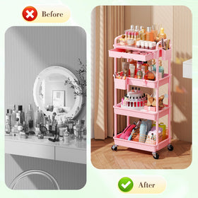 SUNALLY Makeup Cart Organizer in a bathroom setting