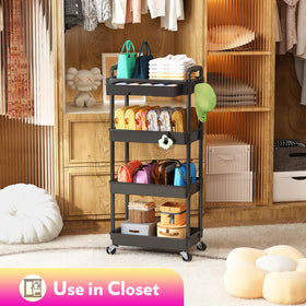 SUNALLY Makeup Cart Organizer in a living room with crafts