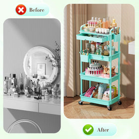 SUNALLY Makeup Cart Organizer in bathroom setting